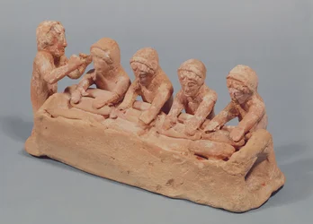 Bakers Kneading Dough to the Sound of a Flute, Found at Thebes, Boeotia, 6th Century BC